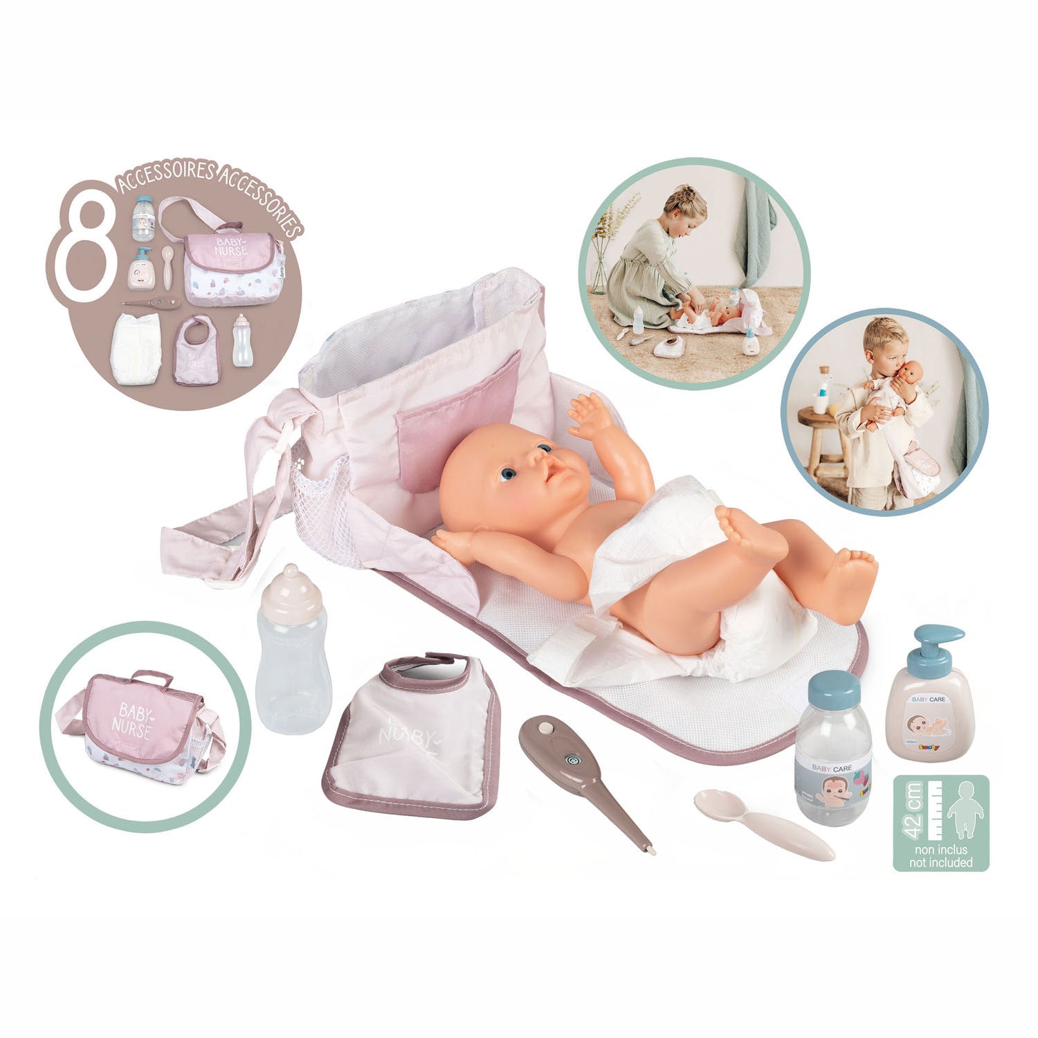 Smoby - Baby Nurse Diaper Bag 8dlg.