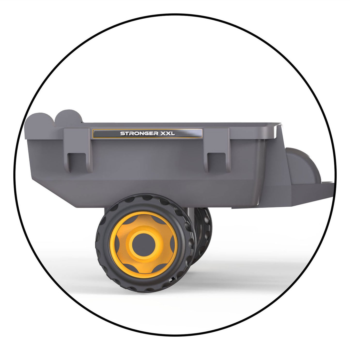 Smoby Stronce plus fort tracteur à pédale avec gris remorque