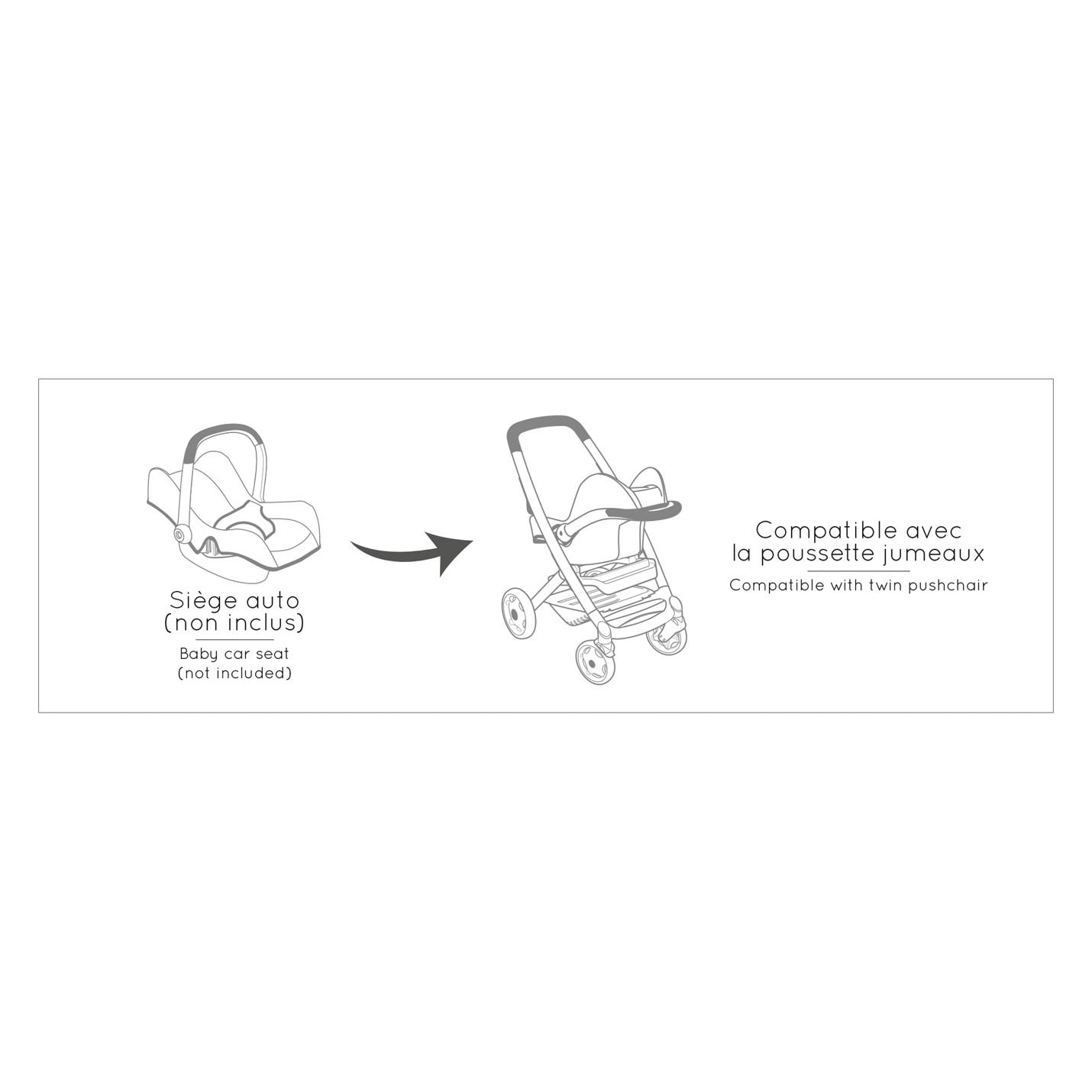 SMOBY - SAGE DE PLAPE MAXI -COSI POUR 2 poupées