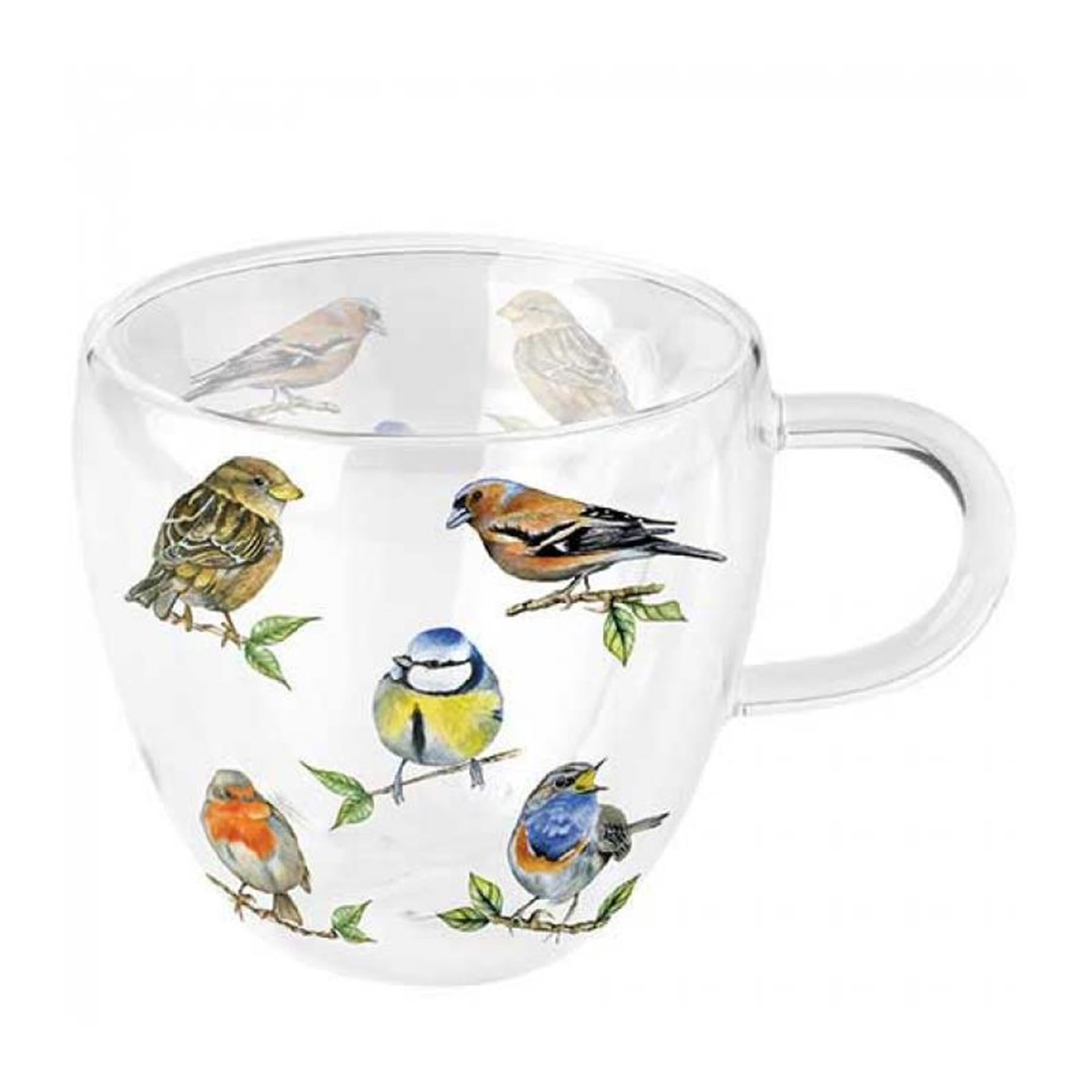 Espèces d'oiseaux en verre Ambiente blanc