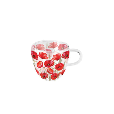 Verre Ambiente double paroi 0,2l coquelicot all over
