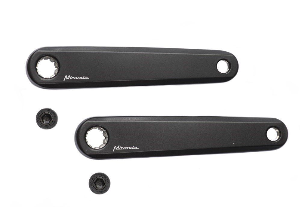 set manivelles E-bike aluminium 170 mm noir