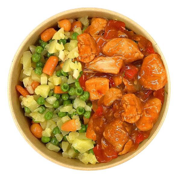 Menu complet carottes pois poulet pilaf 270gr. a8