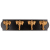 Ootb porte-manteau en bois éléphant env. 48x11x5,5 cm