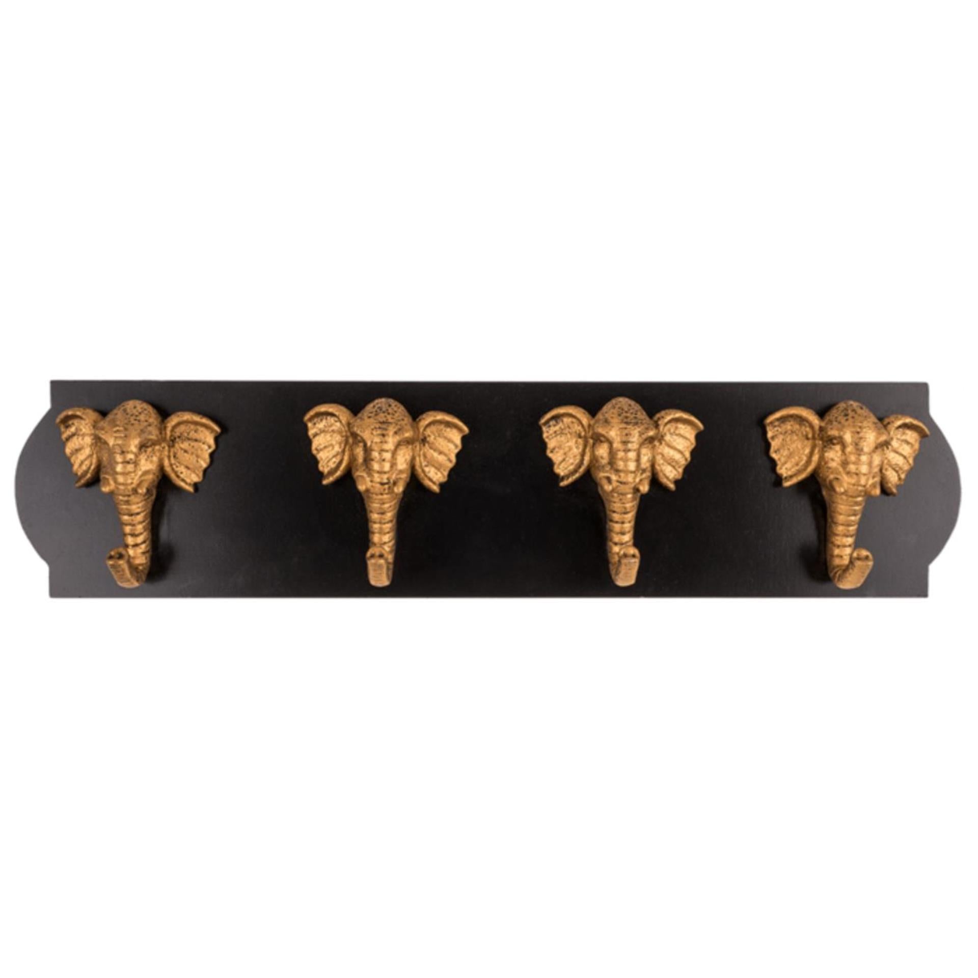 Ootb porte-manteau en bois éléphant env. 48x11x5,5 cm