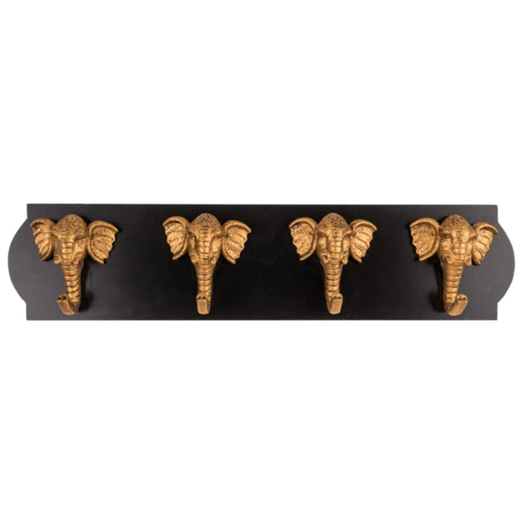 Ootb porte-manteau en bois éléphant env. 48x11x5,5 cm