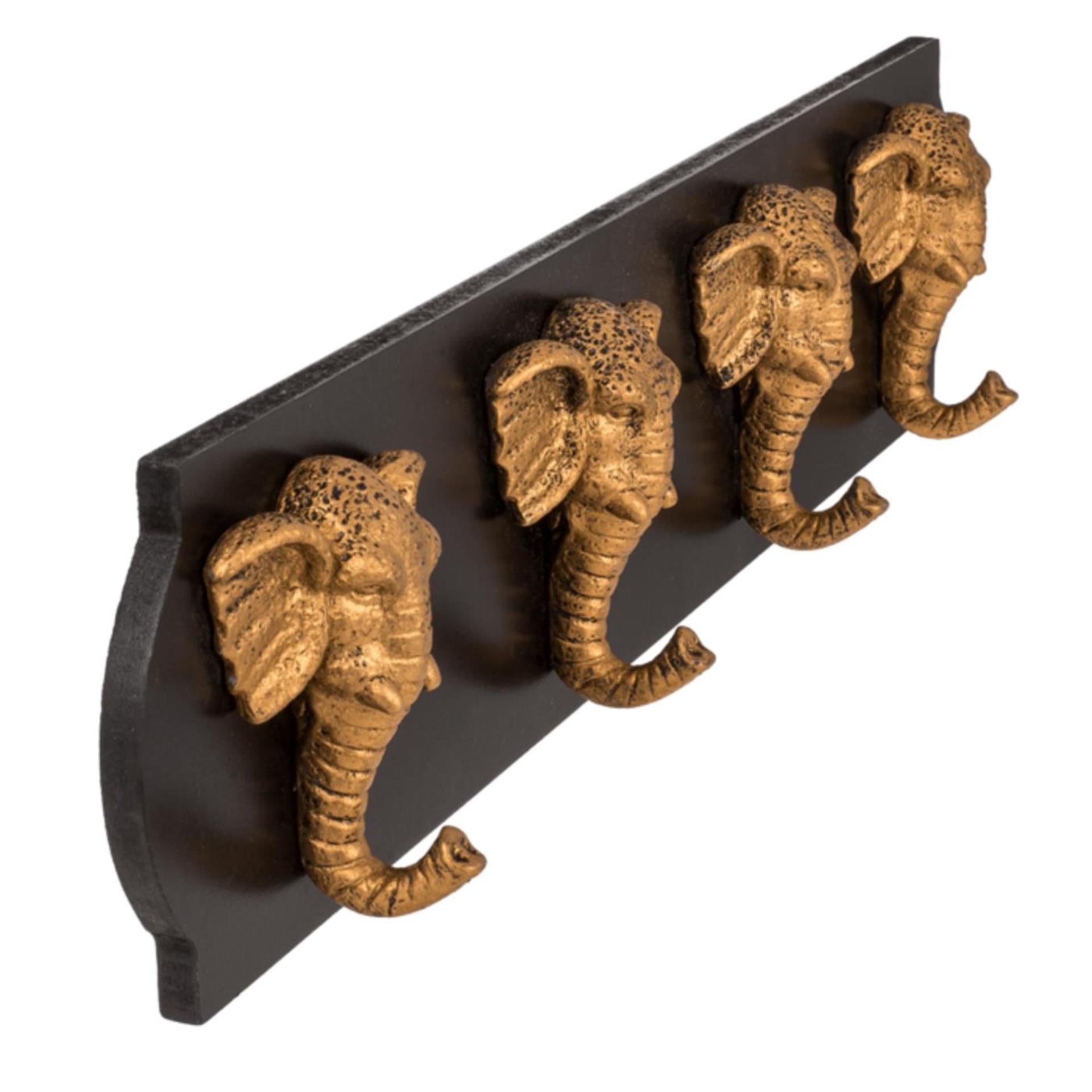 Ootb porte-manteau en bois éléphant env. 48x11x5,5 cm