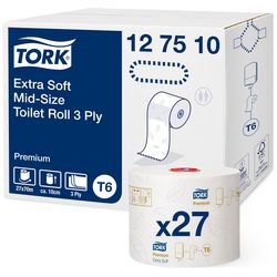 Papier toilette Tork T6 premium blanc 3 couches 27 rouleaux