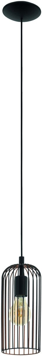 Eglo roccamena - suspension - 13 cm - 1 lumière - E27 - couleur cuivre noir
