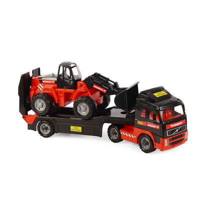 Camion Cavallino Mammoet avec remorque et excavatrice