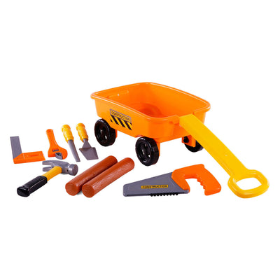 Cavallino Toys Cavallino Bolderkar Oranje avec outils et troncs d'arbres, 9dlg.