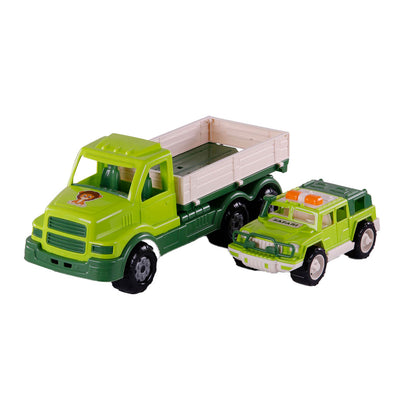 Cavallino Toys Cavallino XL Torpedo Truck with Survival Jeep Groen, 44,5 cm