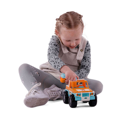 Toys Cavallino Cavallino Jeep Oranje avec 2 figurines de jeu