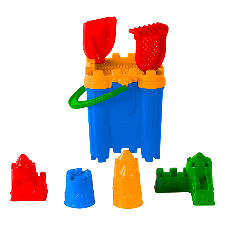 Toys de Cavallino Castle Castle Inmal Set avec des formes de sable, 8dlg.