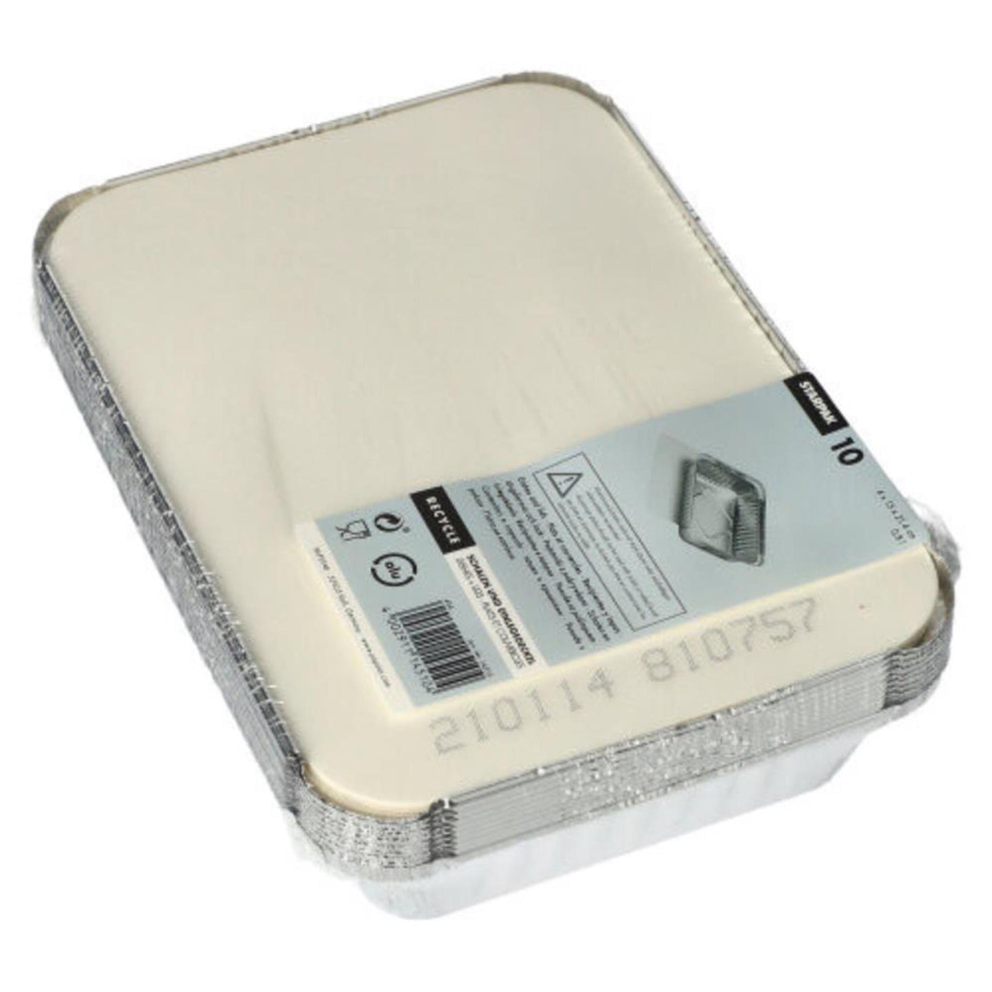 Papstar plateaux en aluminium+dks 21x15x3 10 pcs