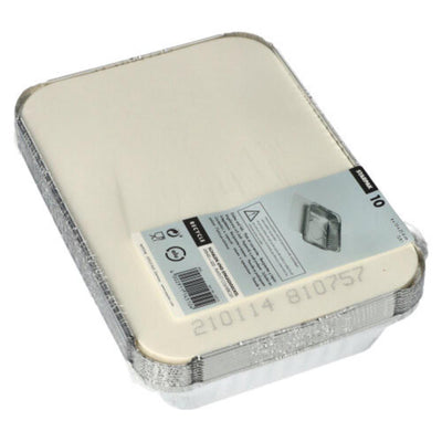 Papstar plateaux en aluminium+dks 21x15x3 10 pcs