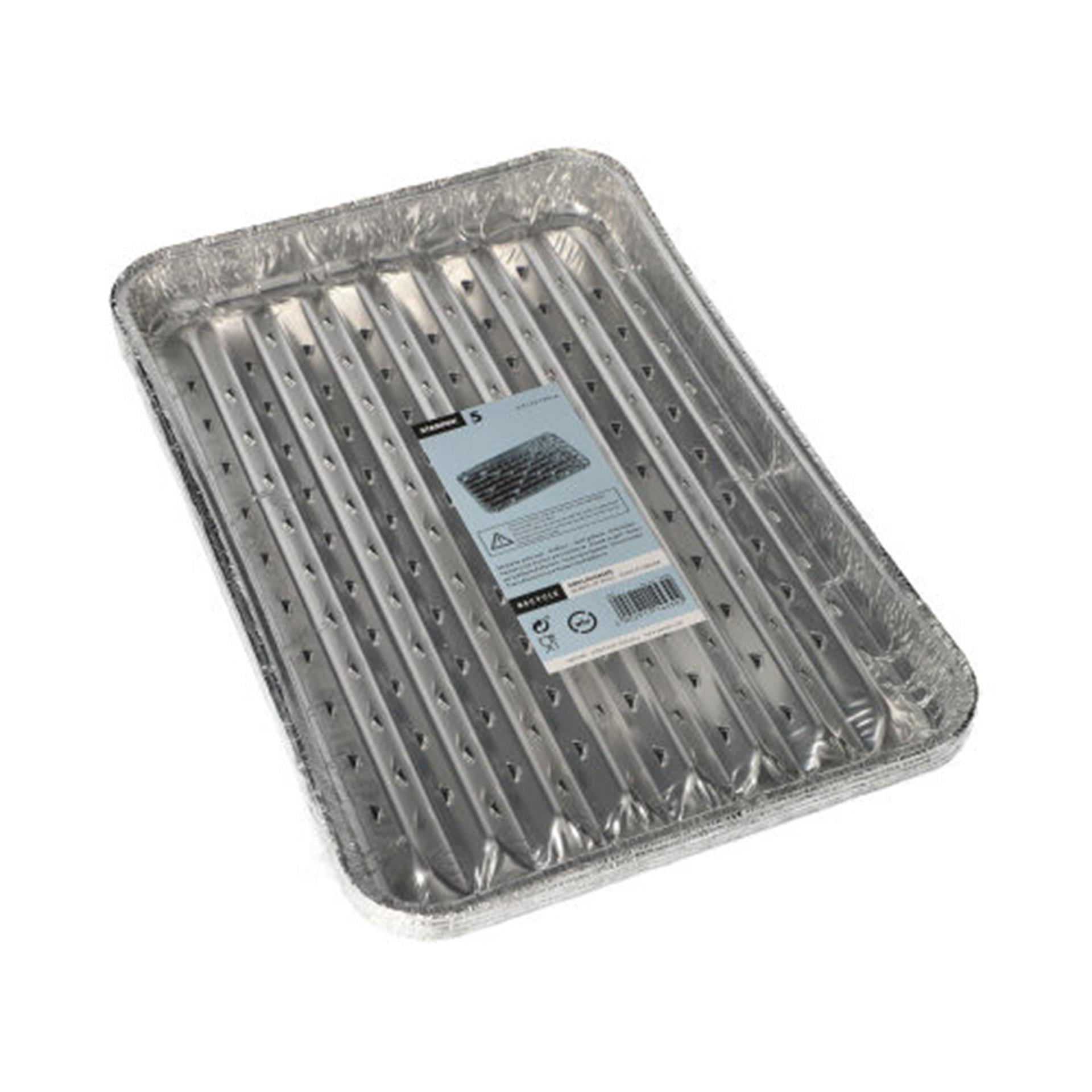 Papstar plats à griller aluminium 34,5cm 5 pièces