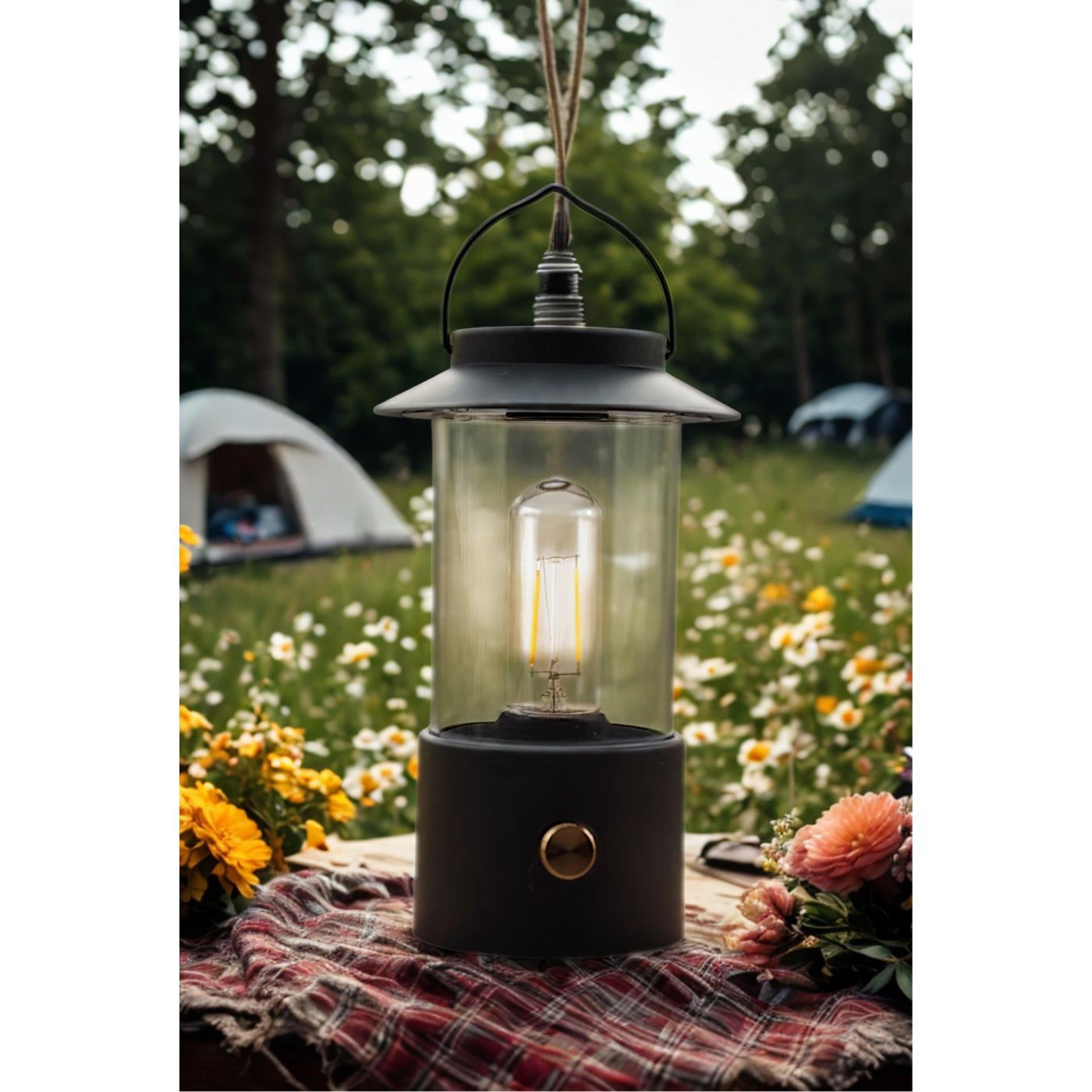 Anna's collection Lanterne LED noire 24x9cm sur USB