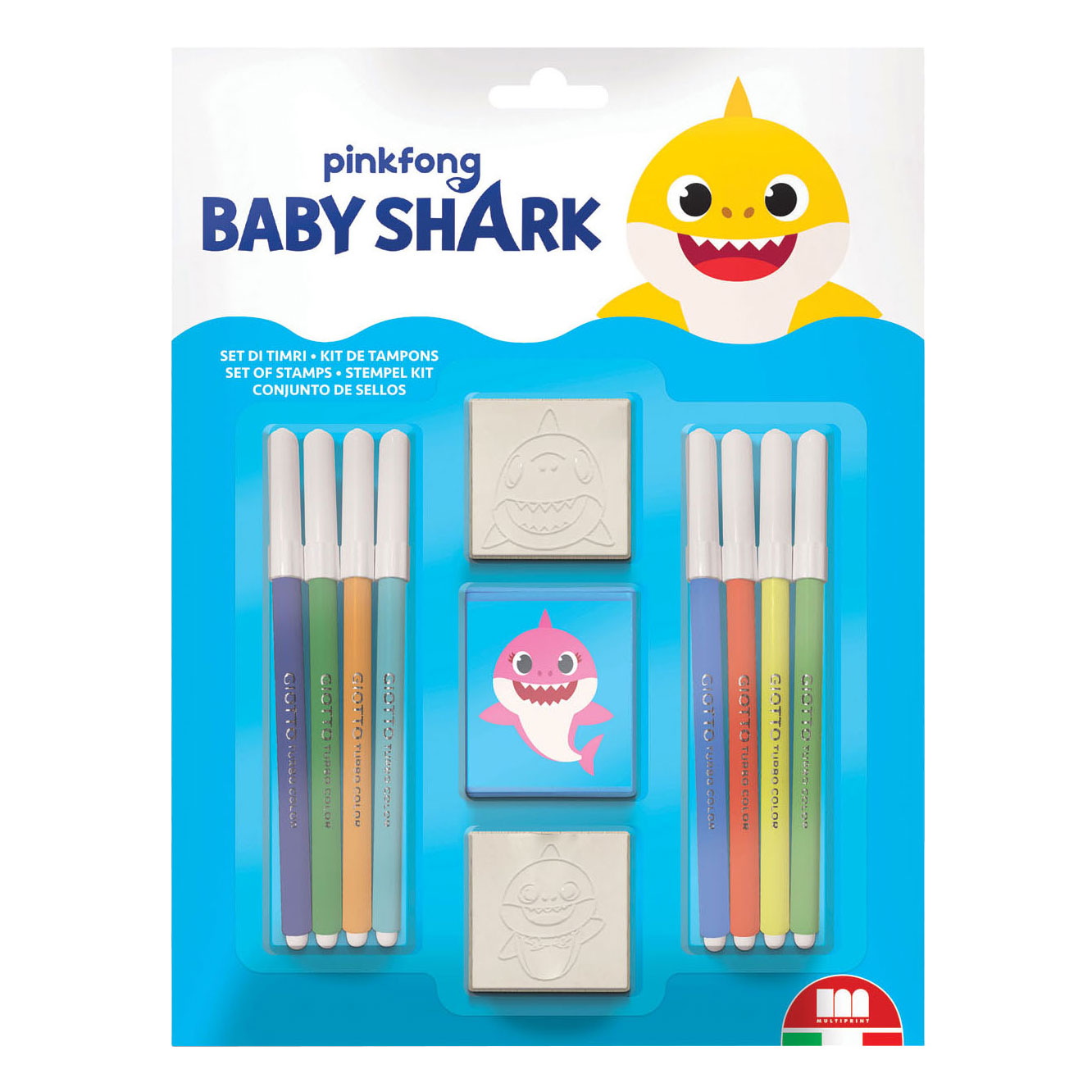 Ensemble de tampons de requin pour bébé multiprint. 11dlg.