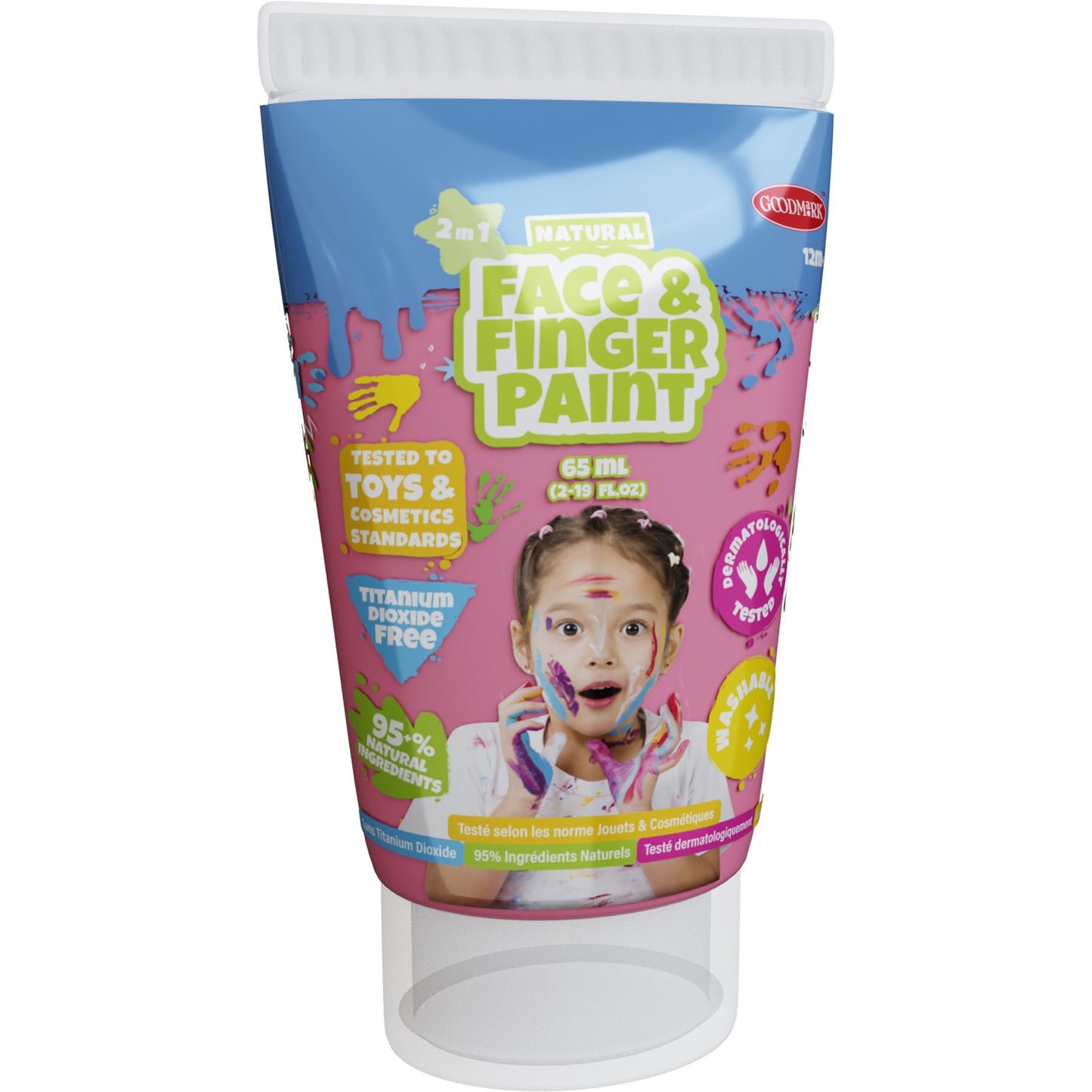 Boti Natural Face Fingerpaint Tube rose, 65 ml