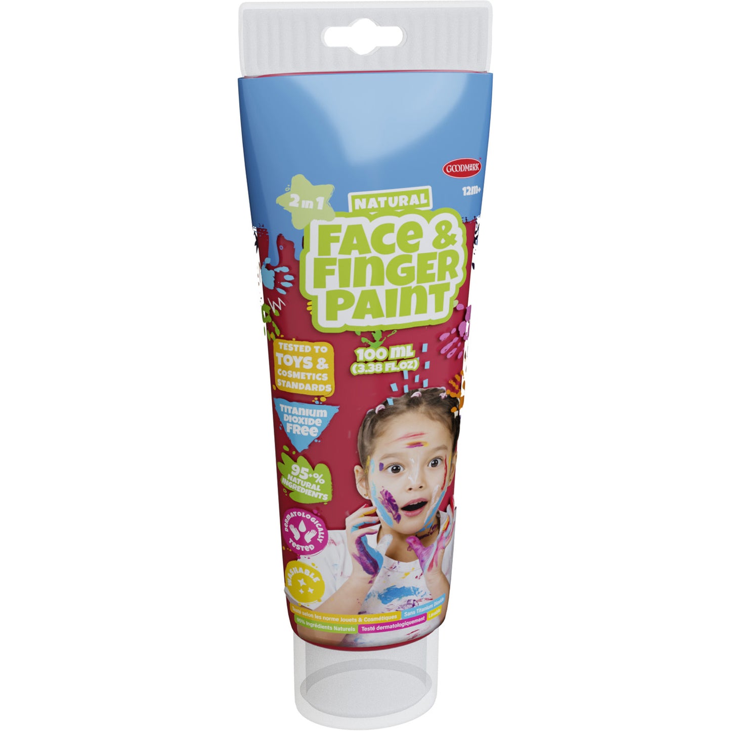 Boti Natural Face Fingerpaint Tube rouge, 100 ml