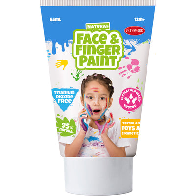 Boti Natural Face Fingerpaint Tube Black and White, 2x65ml