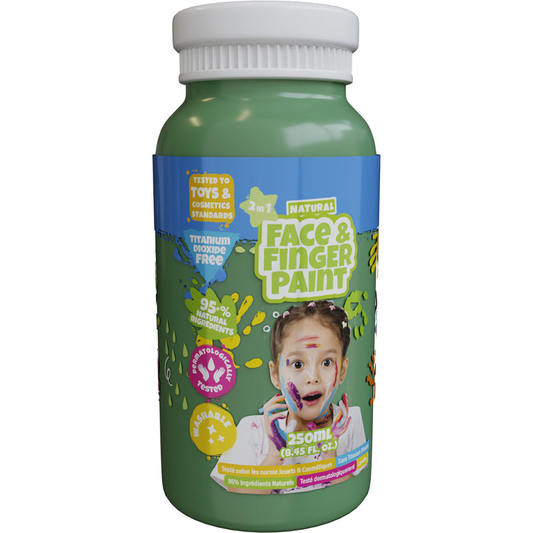 Boti Natural Face Fingerpaint Bottle Green, 250 ml