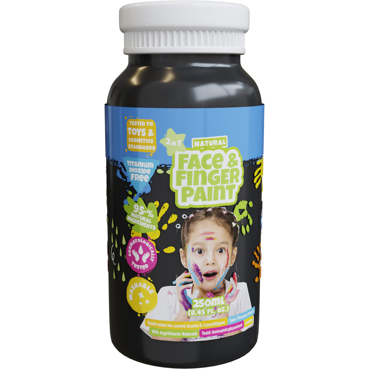 Boti Natural Face Fingerpaint Bottle noir, 250 ml