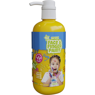 Boti Natural Face Fingerpaint Bottle avec pompe jaune, 1L