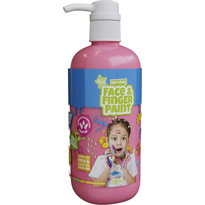 Boti Natural Face Fingerpaint Bottle avec pompe rose, 1L