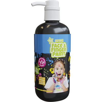 Boti Natural Face Fingerpaint Bouteille avec pompe noire, 1L