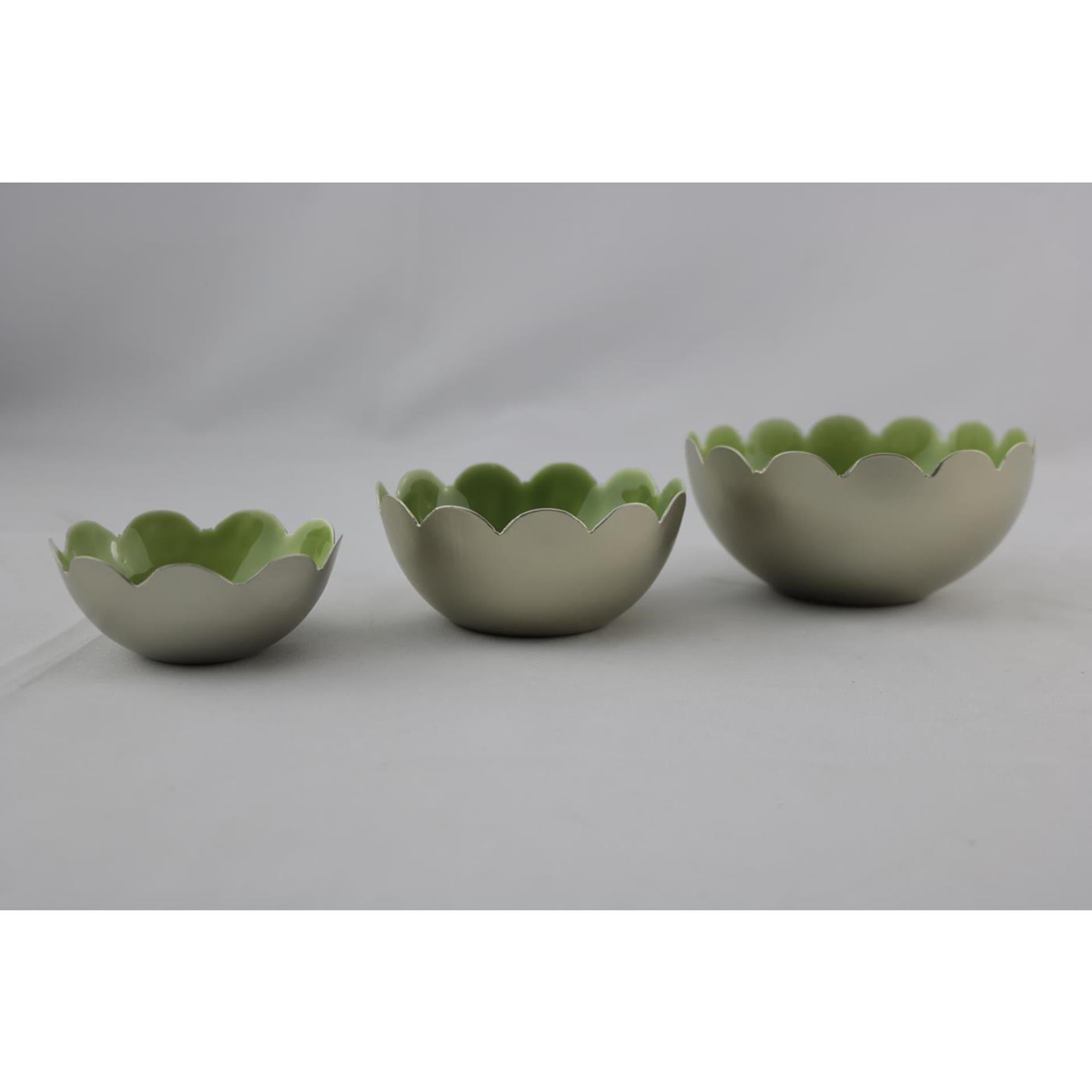 Photophore ambiance manoir vert set a 3
