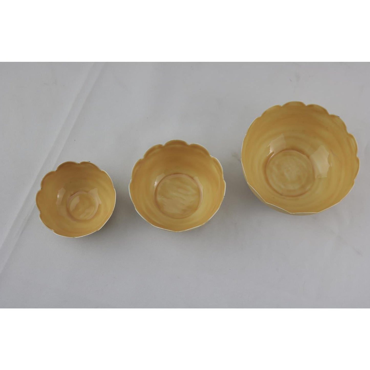 Photophore ambiance manoir beige set de 3