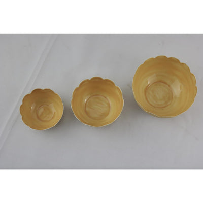 Photophore ambiance manoir beige set de 3