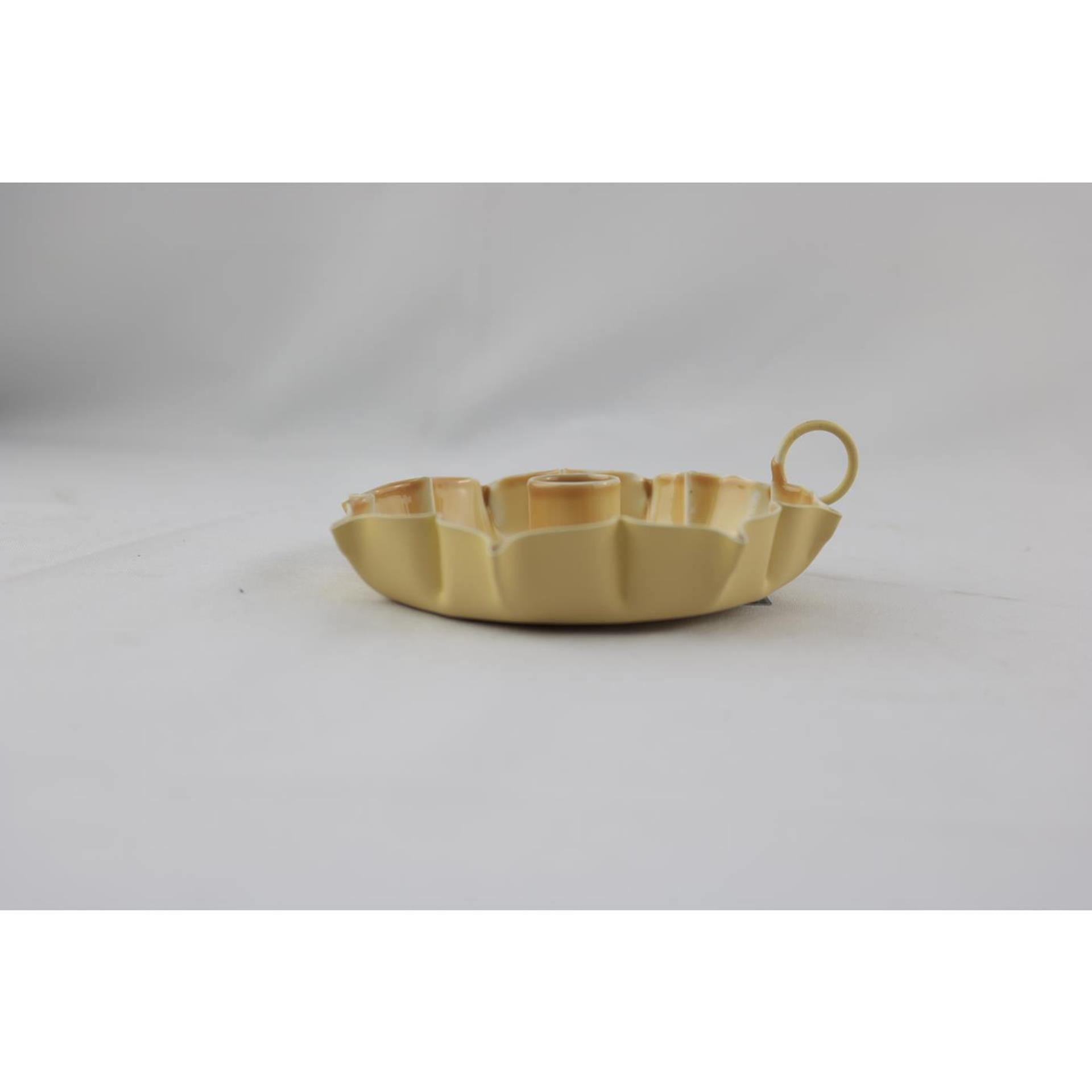 Bougeoir ambiance Manoir beige 14x13x4cm