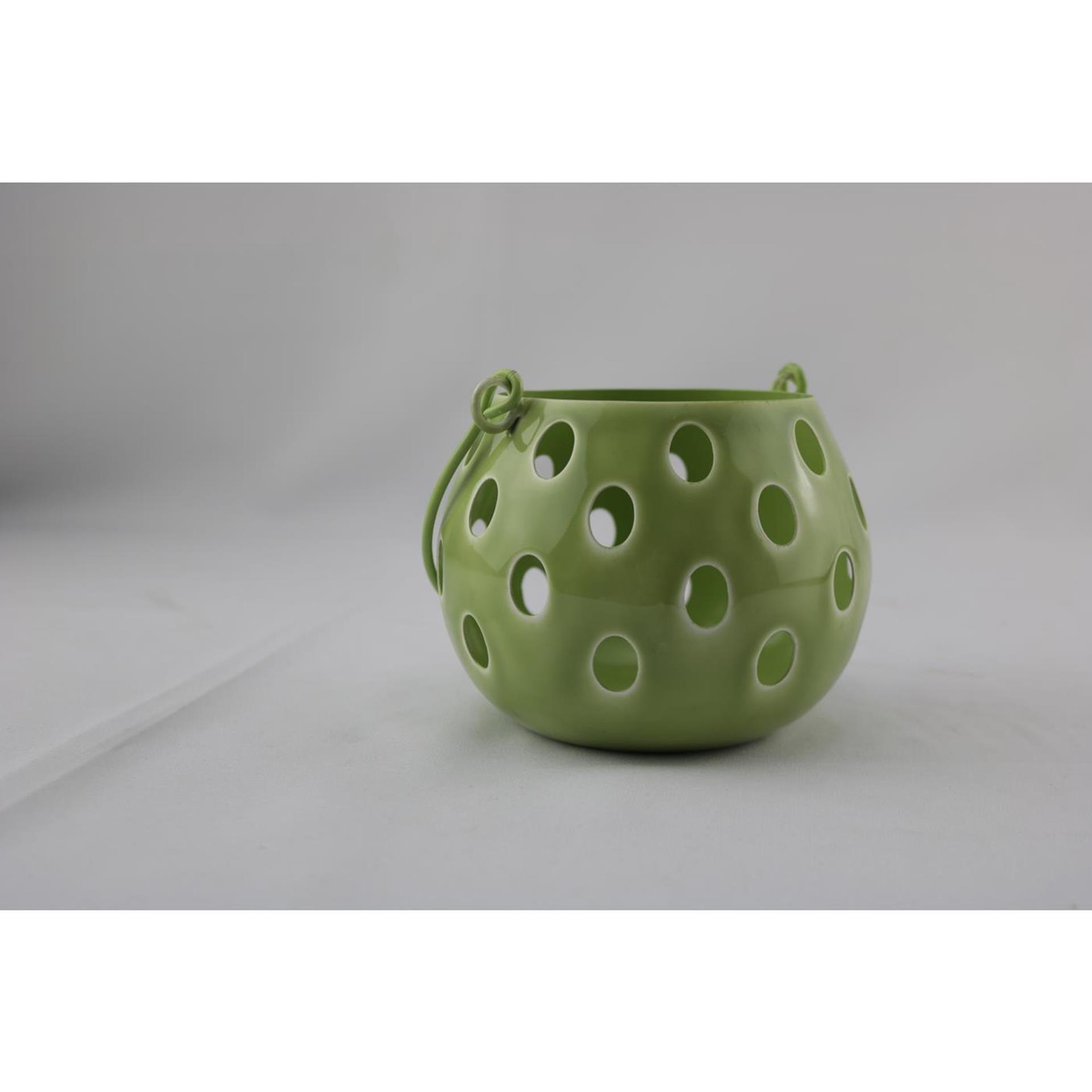 Lanterne ambiance manoir m vert 13x13x10cm