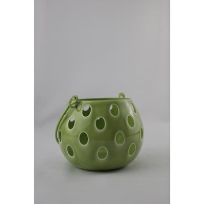 Lanterne ambiance manoir m vert 13x13x10cm