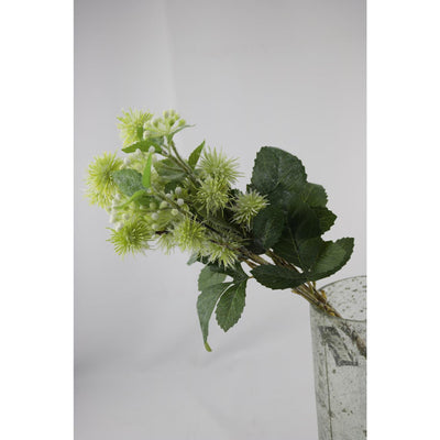 Ambiance manoir bouquet artificiel boule d'oignons verts blanc 3 tiges