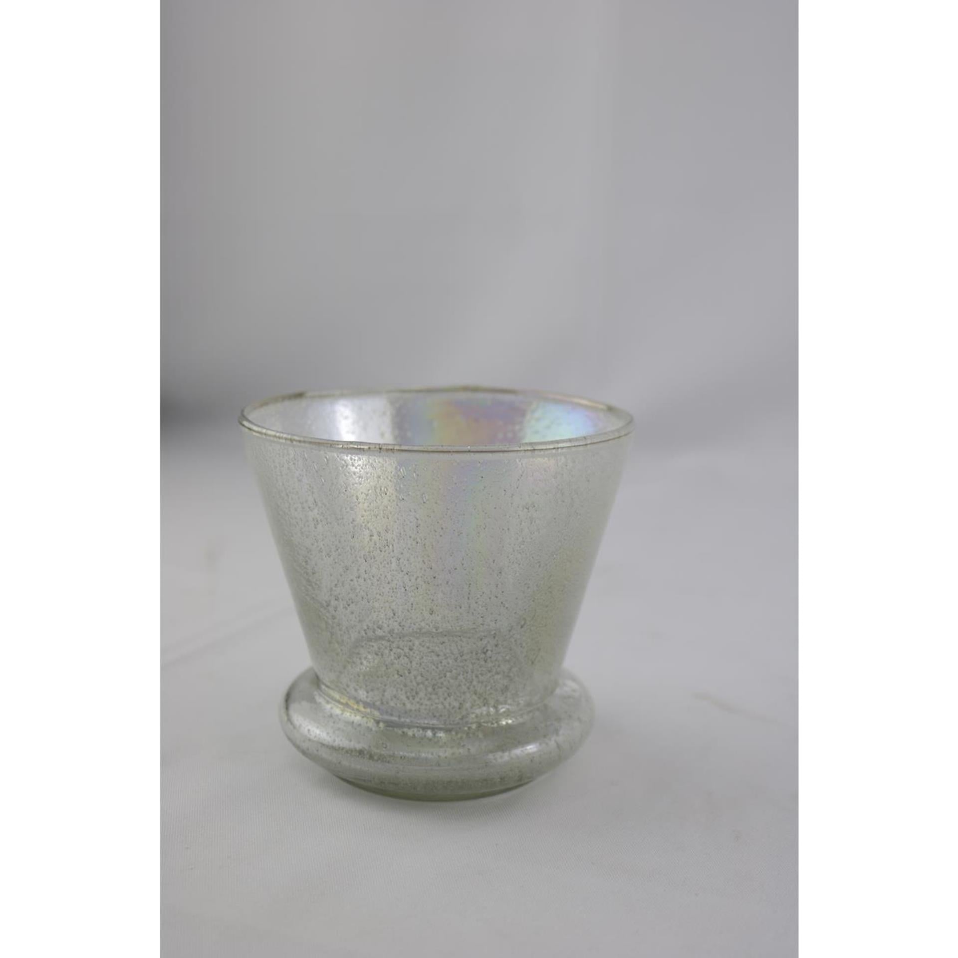 Photophore ambiance manoir verre 12x12x12cm