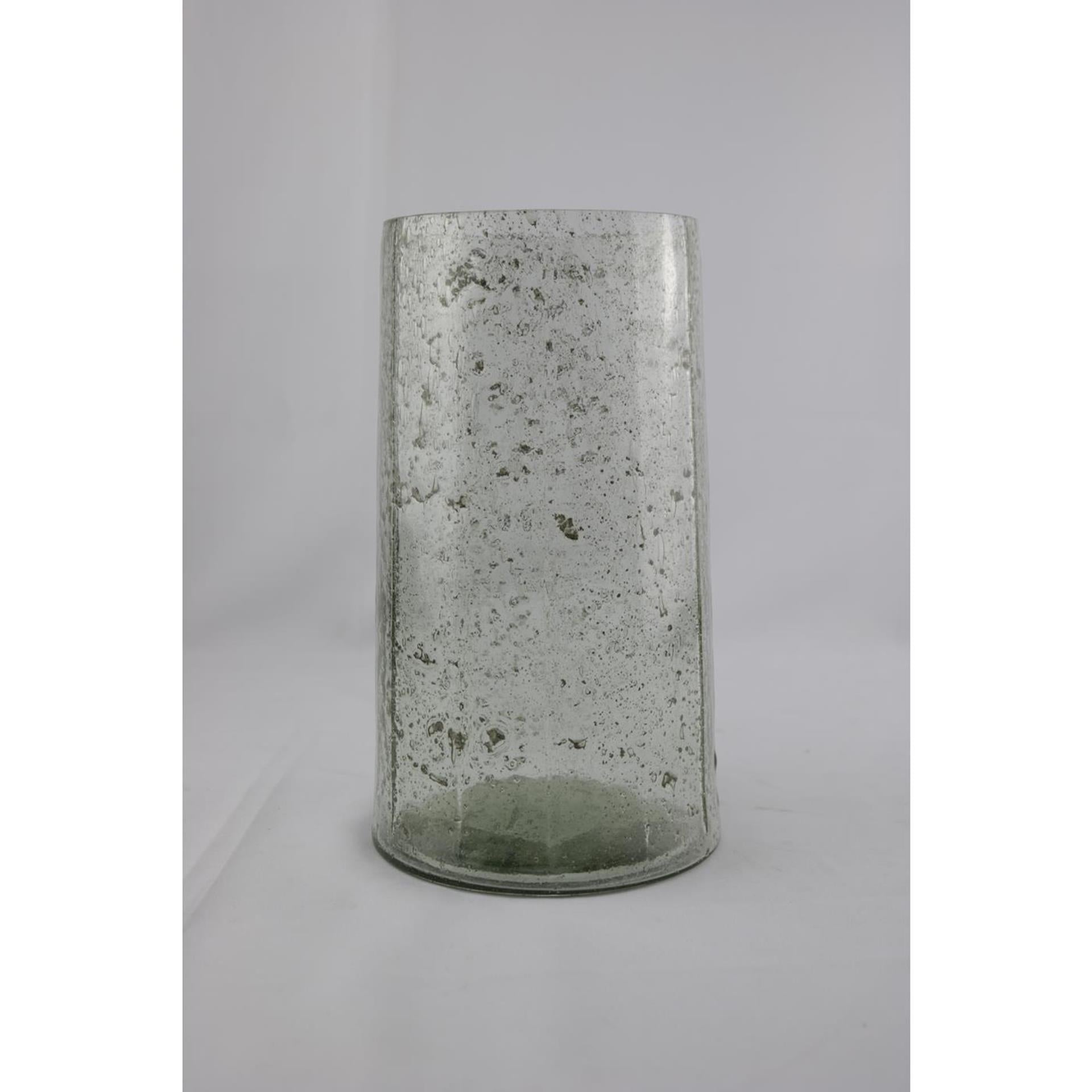 Vase ambiance Mansion verre bulle 16x16x27cm
