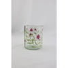 Vase en verre ambiance Manoir à fleurs roses 9x9x11cm
