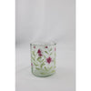 Vase en verre ambiance Manoir à fleurs roses 9x9x11cm
