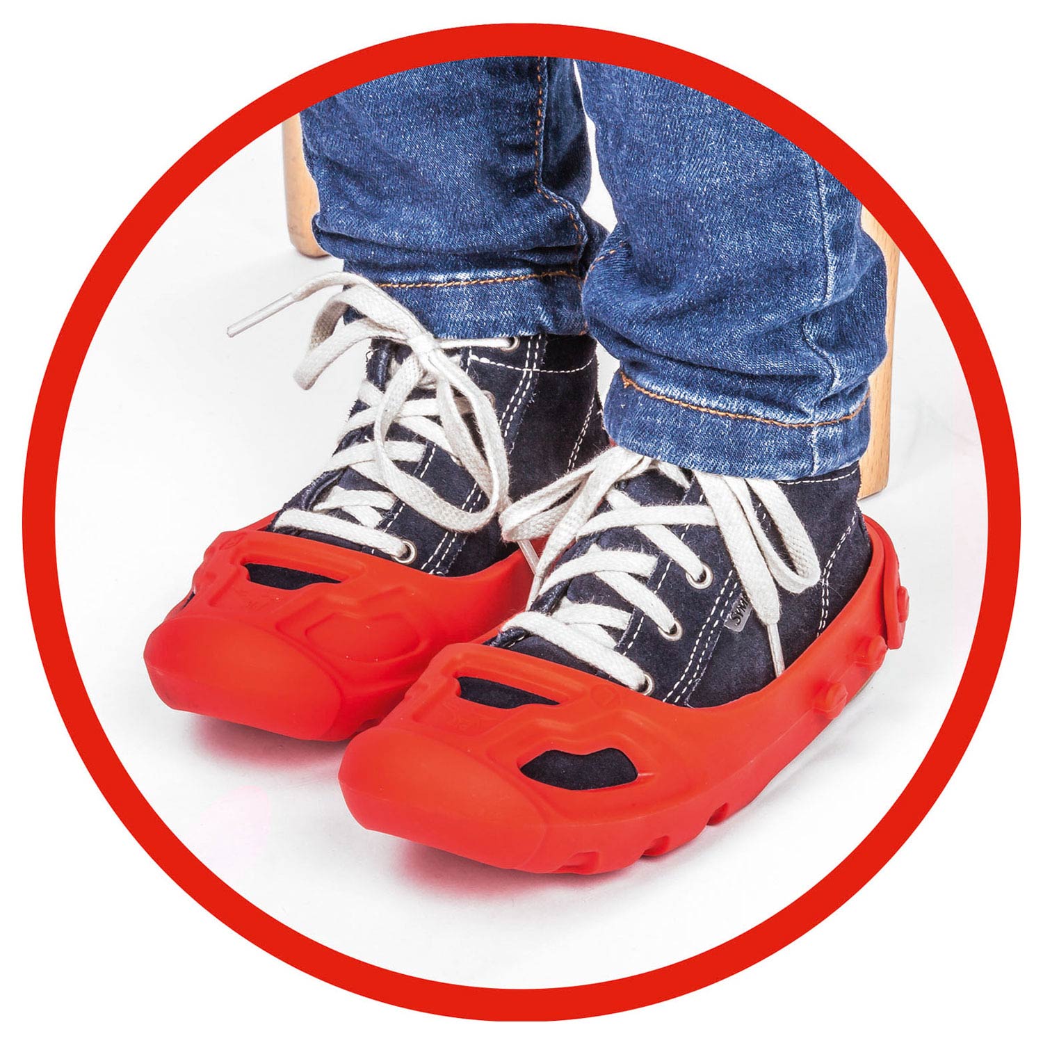 Grands protecteurs de chaussures rouges, taille 21-27