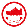 Grands protecteurs de chaussures rouges, taille 21-27