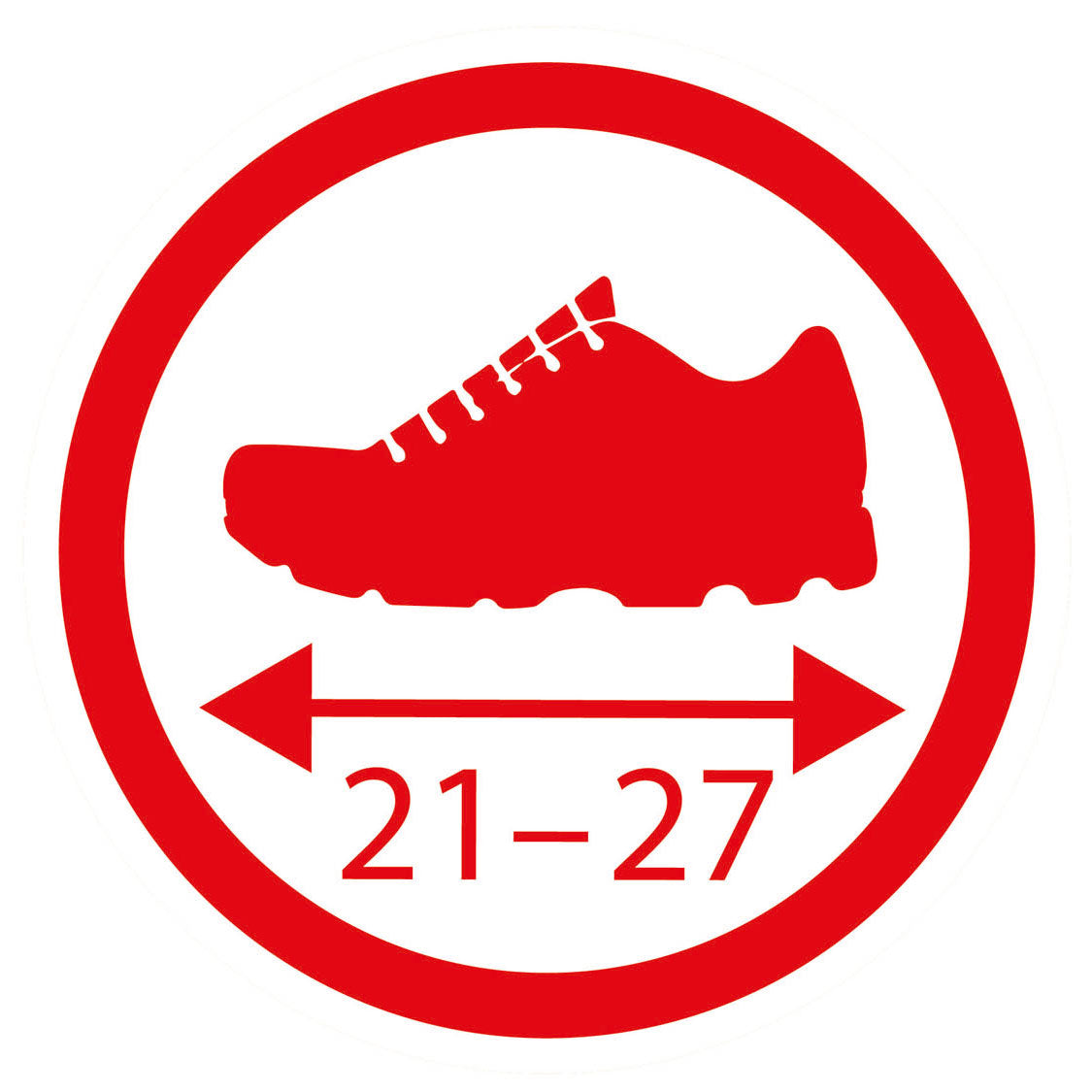 Grands protecteurs de chaussures rouges, taille 21-27