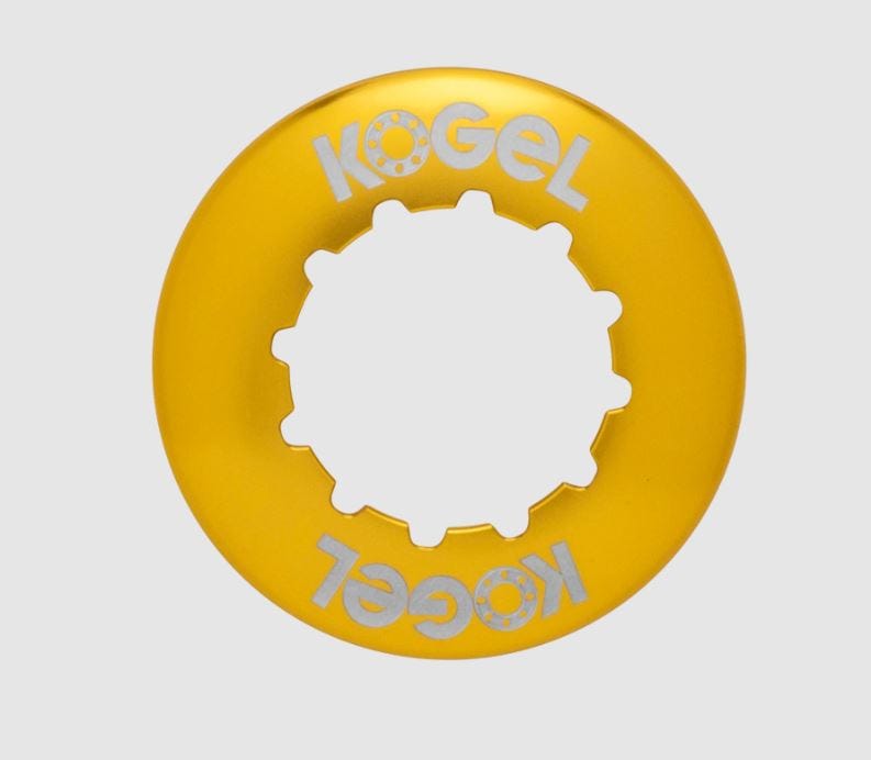 Anneau de verrouillage à bille centerlock compatible rotor lockring interne or