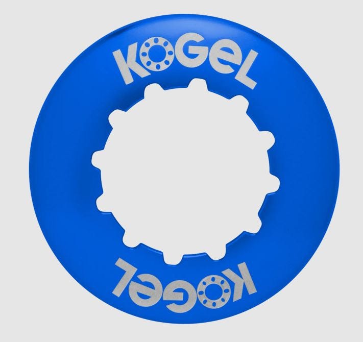 Bague de verrouillage à bille centerlock compatible rotor lockring interne bleu