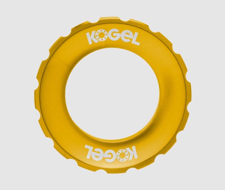 Bague de verrouillage à bille centerlock compatible rotor lockring externe or