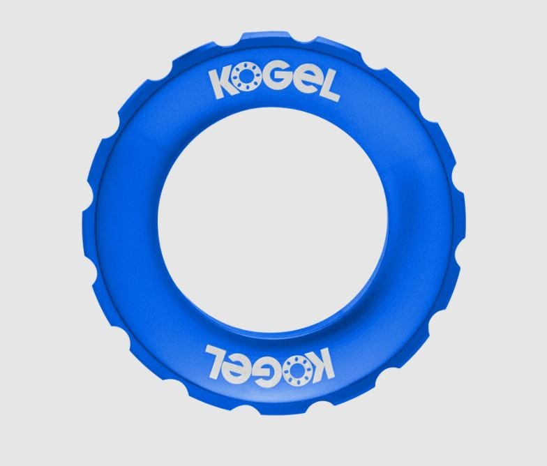 Bague de verrouillage à bille centerlock compatible rotor lockring externe bleu