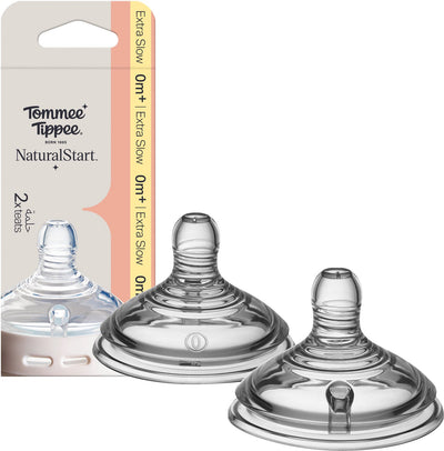 Tétines pour biberons Tommee Tippee Natural Start - vitesse d'alimentation extra lente 0 m+ - lot de 2